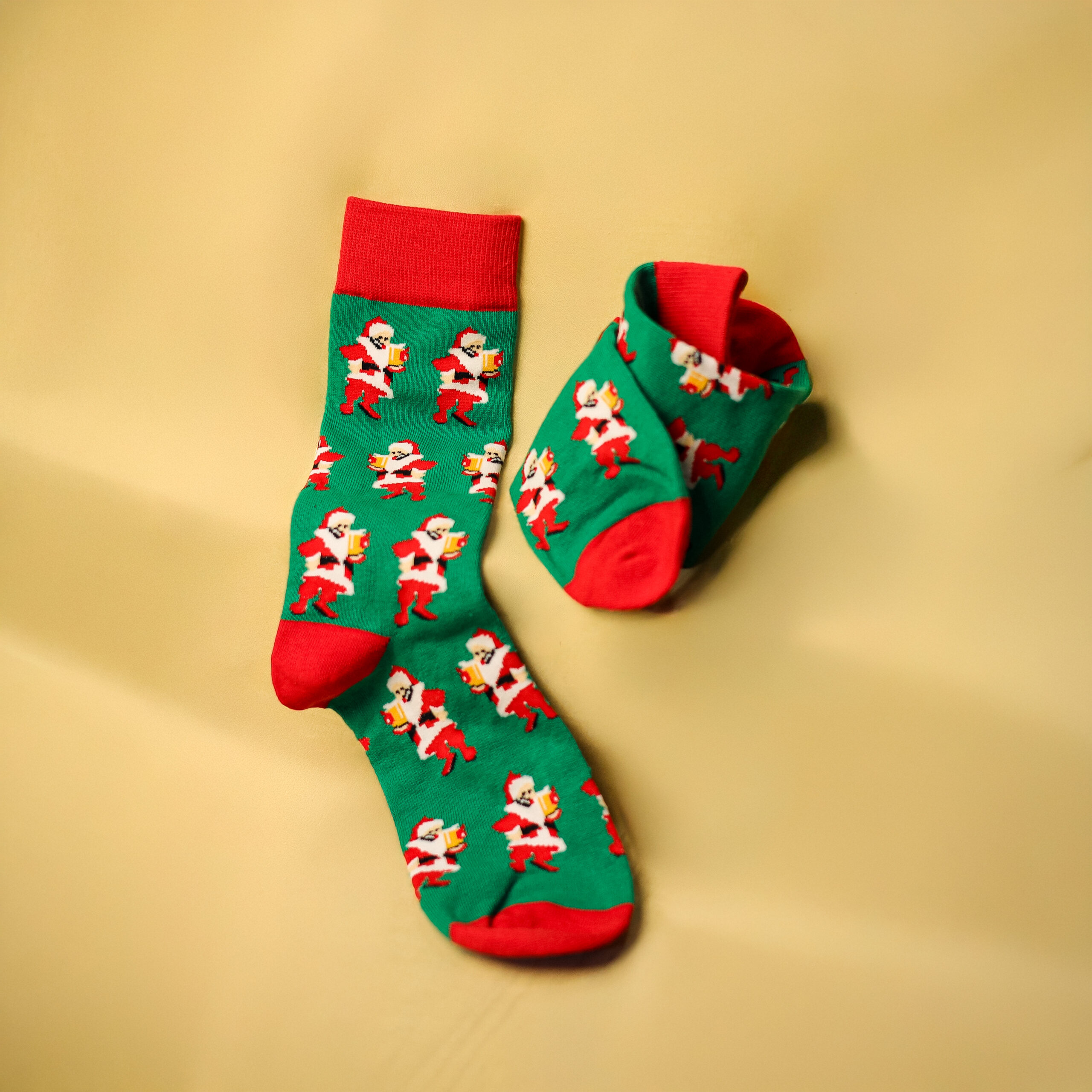 Peppermint Santa Socks
