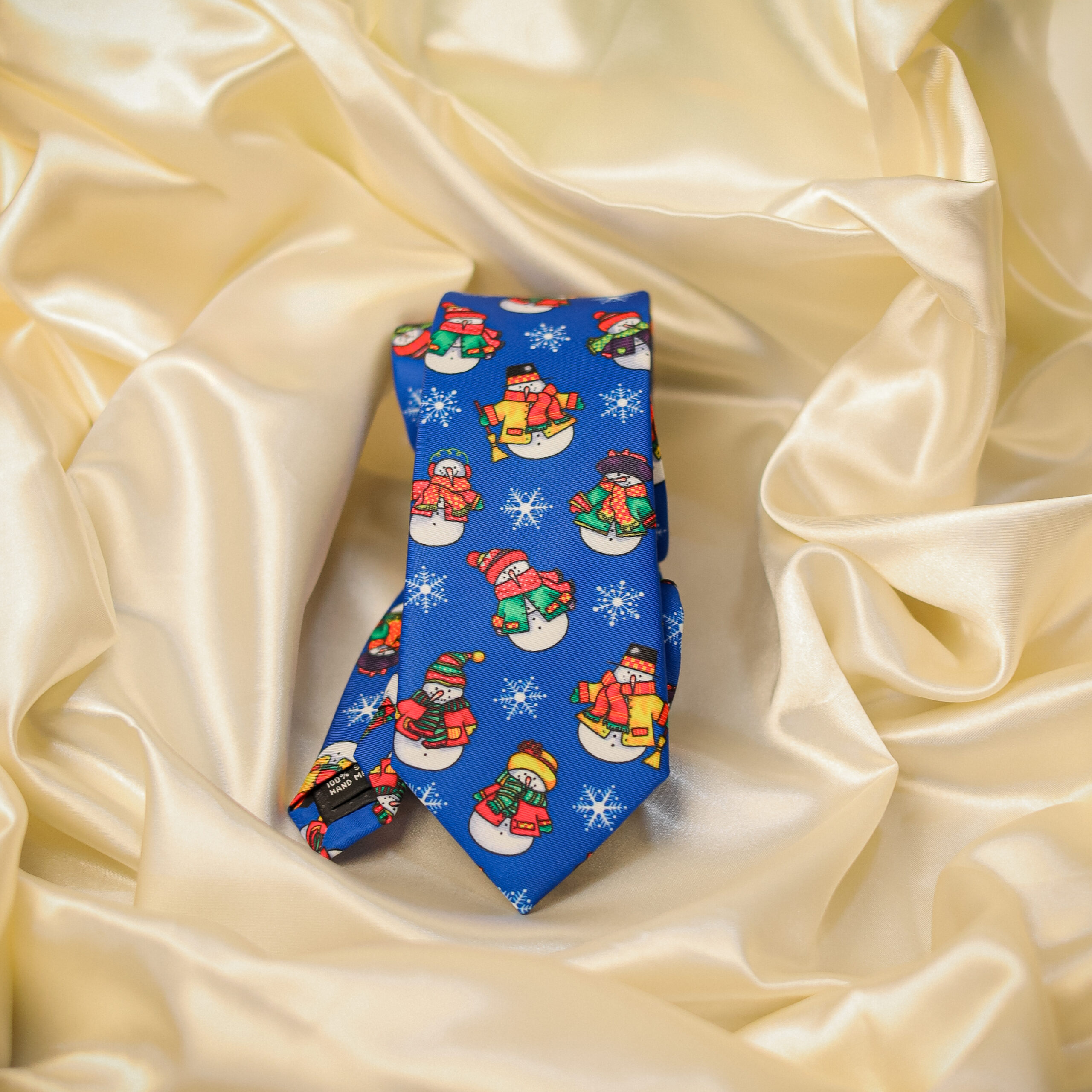 Blue Snowman Tie