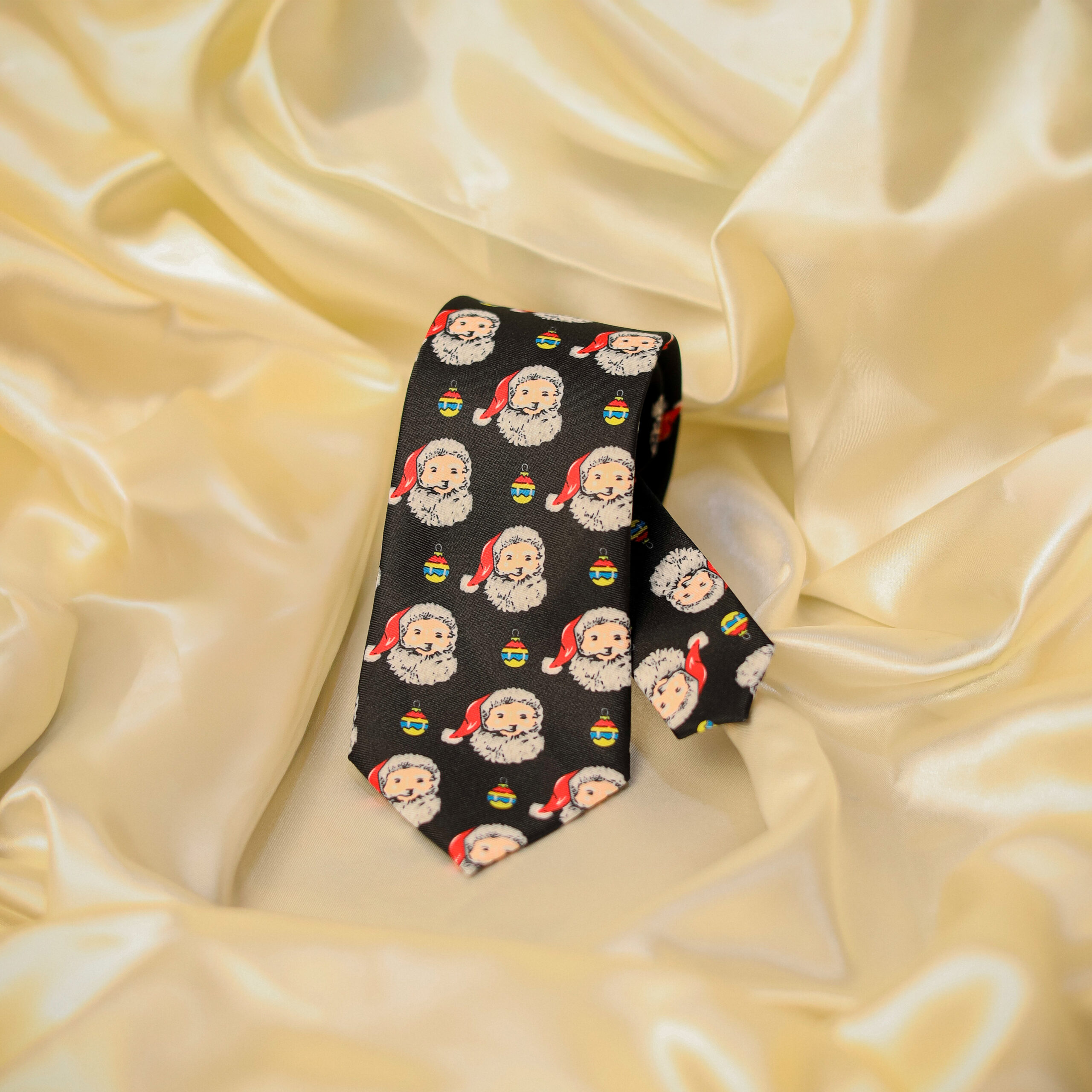 Classic Black Santa Tie