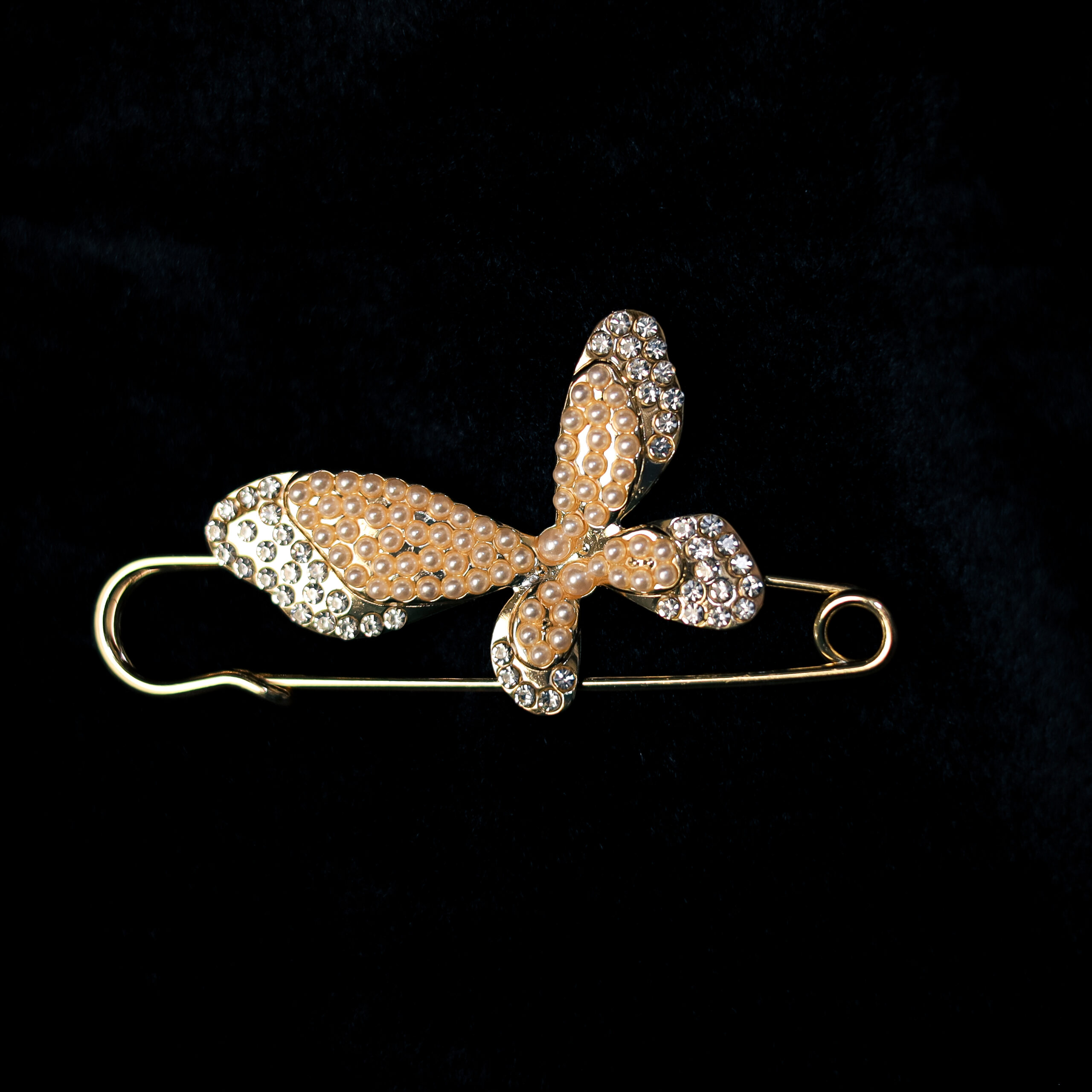 Butterfly Crystal Safety Pin for women
