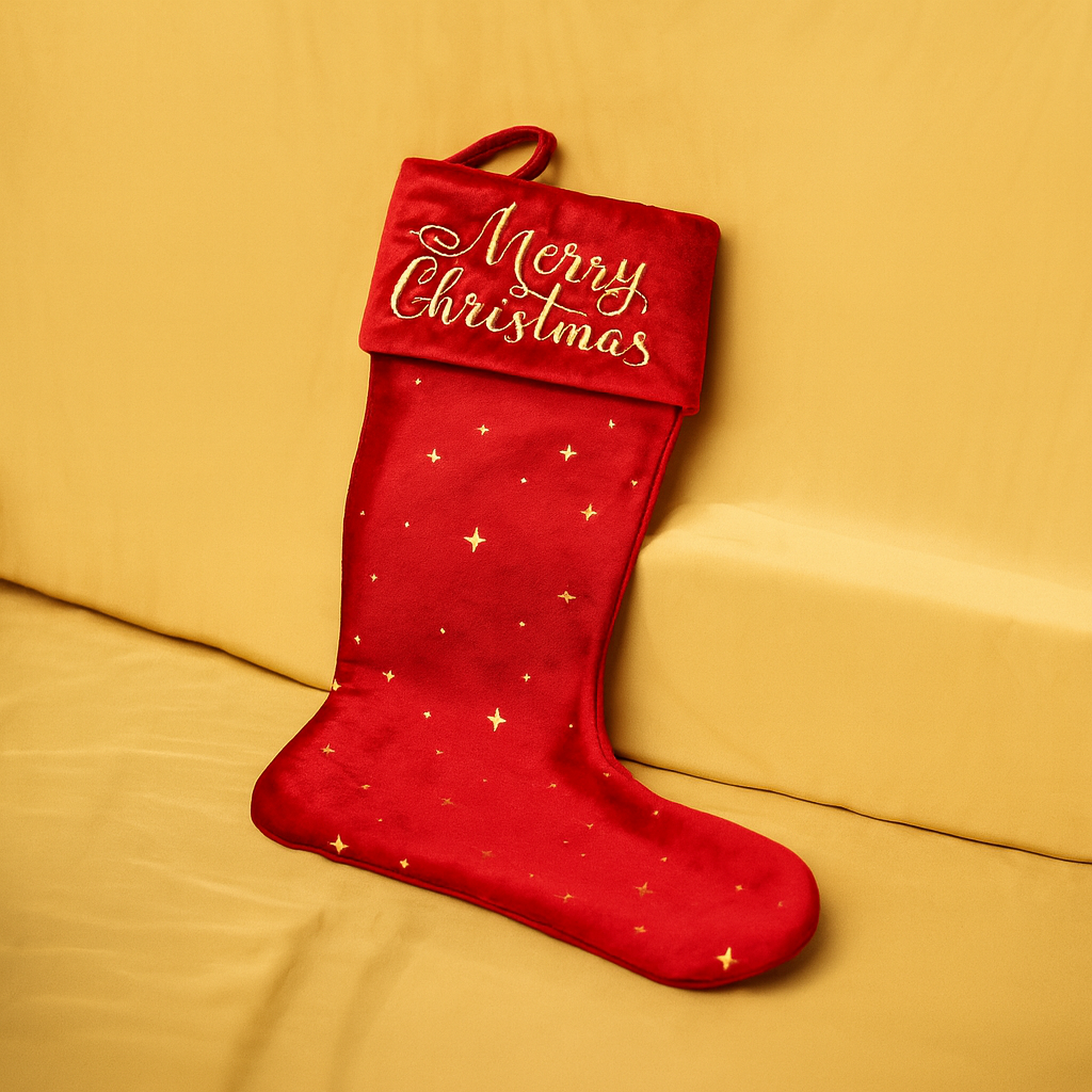 Burgundy Velvet Stocking